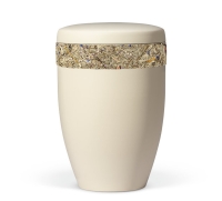 Naturstoffurne, Sandbeige, Almwiesn mit bunten Blüten