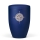 Naturstoffurne, Saphirblau Velours, Lasergravur Motiv: Kompassrose