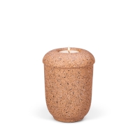 Keramikurne, Ockerorange, "Steinoptik"