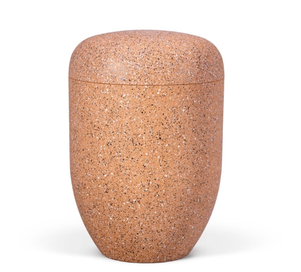 Naturstoffurne, Ockerorange, "Steinoptik"