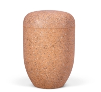 Naturstoffurne, Ockerorange, "Steinoptik"