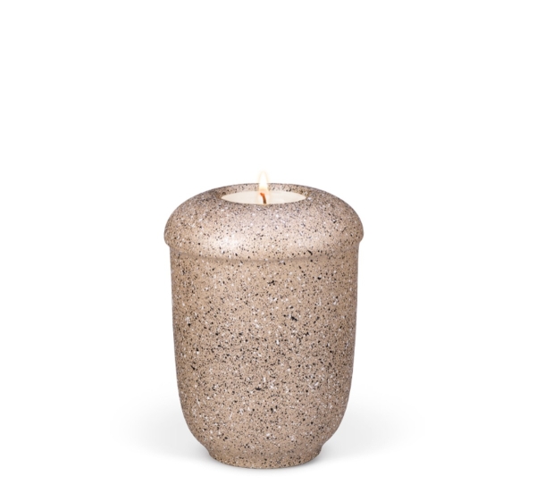 Keramikurne, Perlbeige, "Steinoptik"