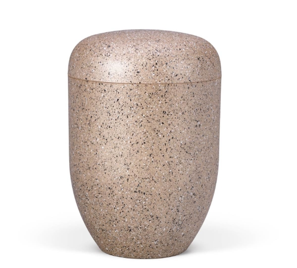 Naturstoffurne, Perlbeige, "Steinoptik"