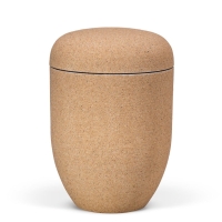 Naturstoffurne, Sandfarbend Sandbeschichtet