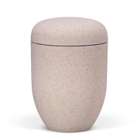 Naturstoffurne, beige Sandbeschichtet