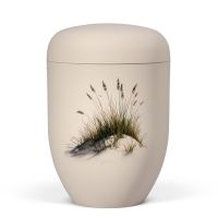 Naturstoffurne, Sandbeige Motiv bedruckt: Dühne
