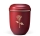 Naturstoffurne, Weinrot Matt Moderne Rose, Goldband