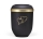 Naturstoffurne, Anthrazit Velours, Goldrand, Herzen in Gold