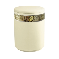 AQUA OZEAN BIO-LEHM Urne sandbeige silber