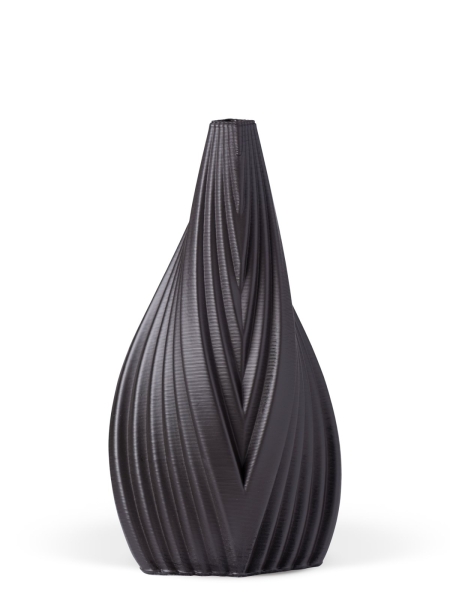 Vase 3D-Druck, Eclipse, Anthrazitt, L (32 cm) - 1500g