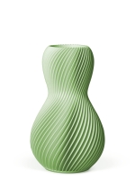Vase 3D-Druck, Helios, Pastellgrün, M (23 cm) - 480g