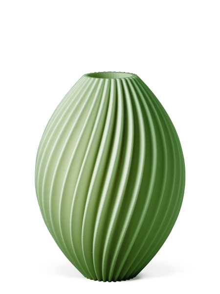 Vase 3D-Druck, Nova, Pastellgrün, M (23 cm) - 480g