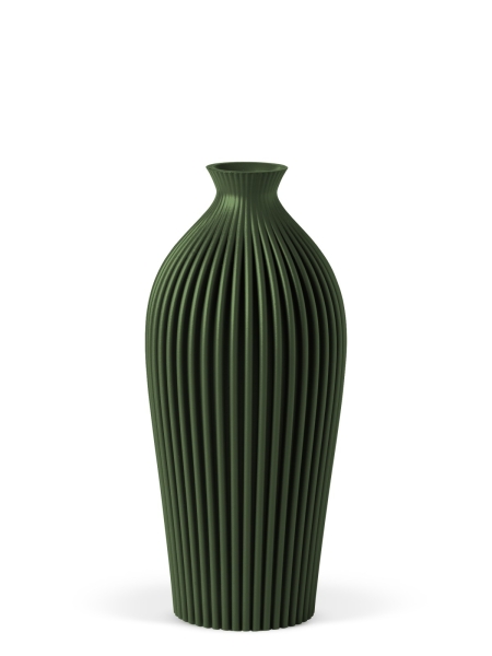 Vase 3D-Druck, Serenity, Laubgrün, M (23 cm) - 480g