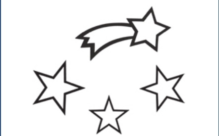 GR-M110-Motiv: Sterne + Sternschweif