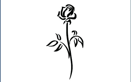 GR-M166-Motiv: Stehende Rose-2