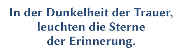 GR-S423-Spruch: In der Dunkelheit der Trauer, leuchten die Sterne der Erinnerung.