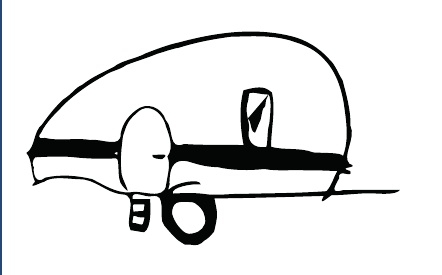 GR-M147-Motiv: Wohnwagen handgezeichnet