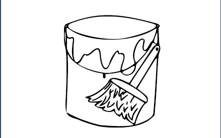 GR-M368-Motiv: Pinsel + Eimer