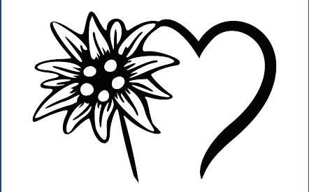 GR-M262-Motiv: Edelwei&szlig; und Herz