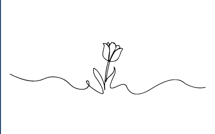 GR-M297-Motiv: Tulpe auf Linie