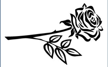 GR-M105-Motiv: liegende Rose